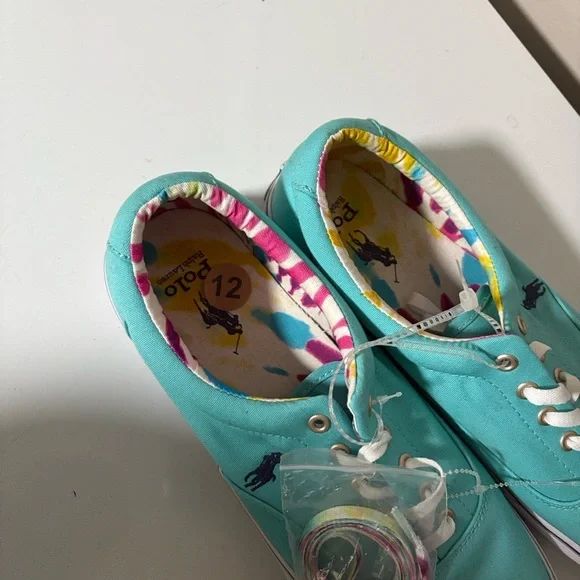 Polo Teal Sneakers with Tie-Dye Lining - Picture 4 of 8